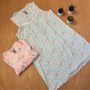 Jasmine Rose Floral Vintage Inspired Sleeveless Nightie x 2